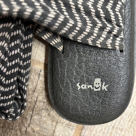 Sanuk Yoga Mat Sling Yoga Sling Sandal 9 Black Printed - Picture 2 of 5